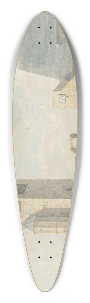 Franciscus Andreas Milatz - Rune van de kerk te Warmond 39.3 inch art pintail longboard deck