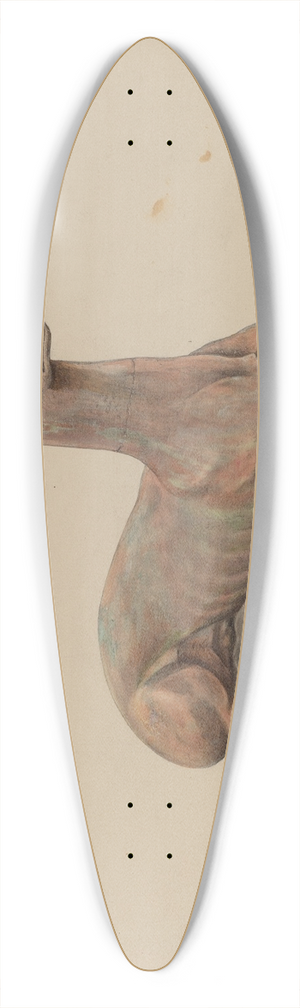 Francis Law Durand - Cast Iron Dog 39.3 inch art pintail longboard deck