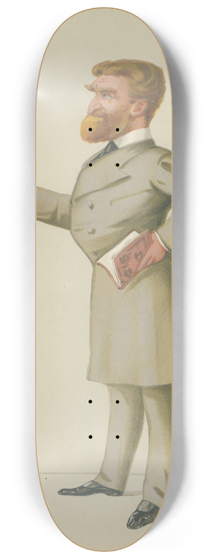 Carlo Pellegrini - Literary; A Poet, Sir John G. J. Sinclair, October 16, 1880 8.25 inch art skate deck