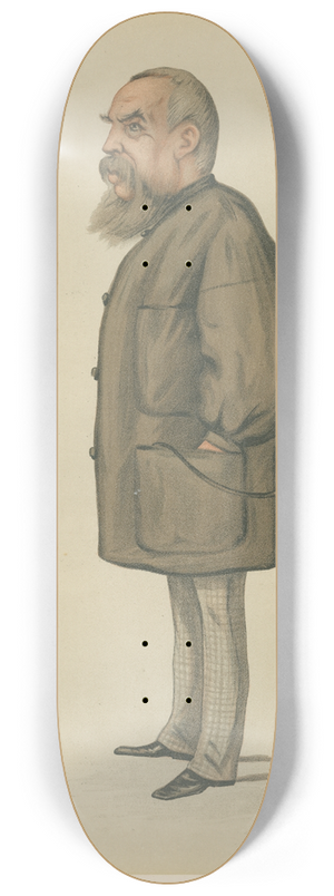 Carlo Pellegrini - Literary; The Arabian Nights, Captain Richard F. Burton, October 24, 1885 8.25 inch art skate deck Carlo Pellegrini - Literary; The Arabian Nights, Captain Richard F. Burton, October 24, 1885 8.25 inch art skate deck