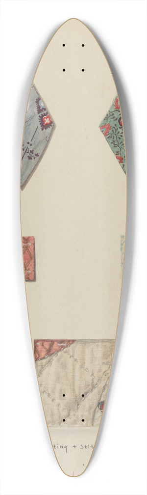 Francis Law Durand - Quilt Patches 39.3 inch art pintail longboard deck