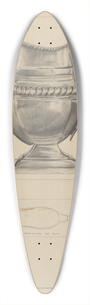 Francis Law Durand - Silver Creamer 39.3 inch art pintail longboard deck