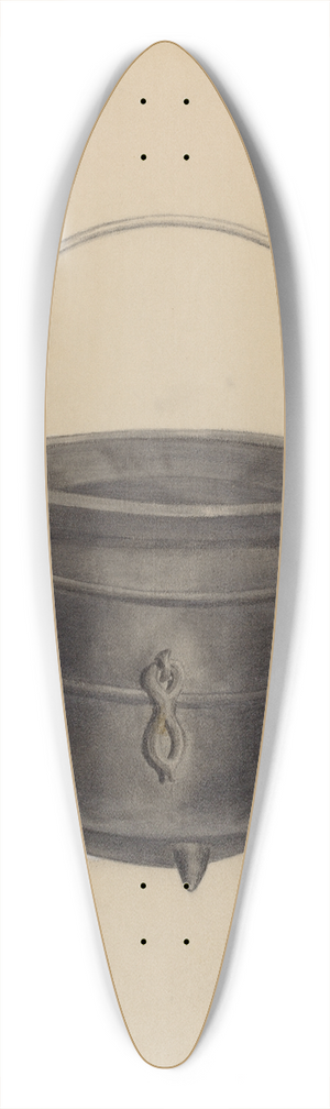 Francis Law Durand - Soup Pot 39.3 inch art pintail longboard deck