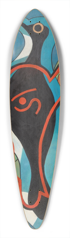 Francis Picabia - Geai bleu 39.3 inch art pintail longboard deck
