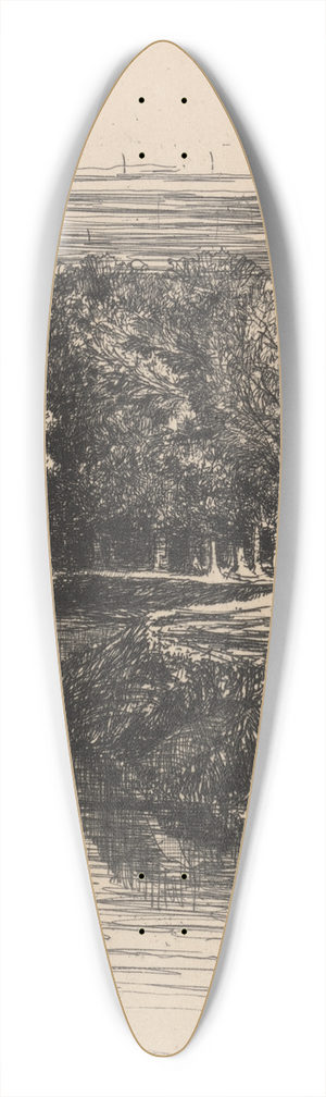 Francis Seymour Haden - Dundrum River 39.3 inch art pintail longboard deck