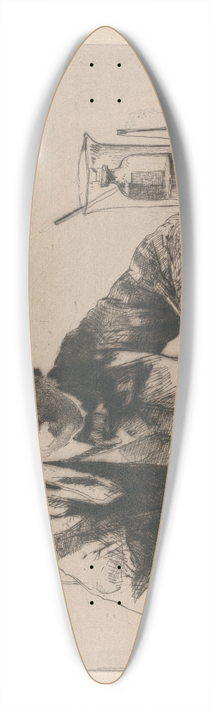 Francis Seymour Haden - Portrait of Francis Seymour Haden, no. 2 (while Etching) 39.3 inch art pintail longboard deck Francis Seymour Haden - Portrait of Francis Seymour Haden, no. 2 (while Etching) 39.3 inch art pintail longboard deck