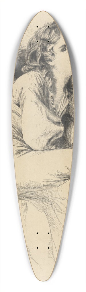 Francis Seymour Haden - Thomas Haden of Derby 39.3 inch art pintail longboard deck