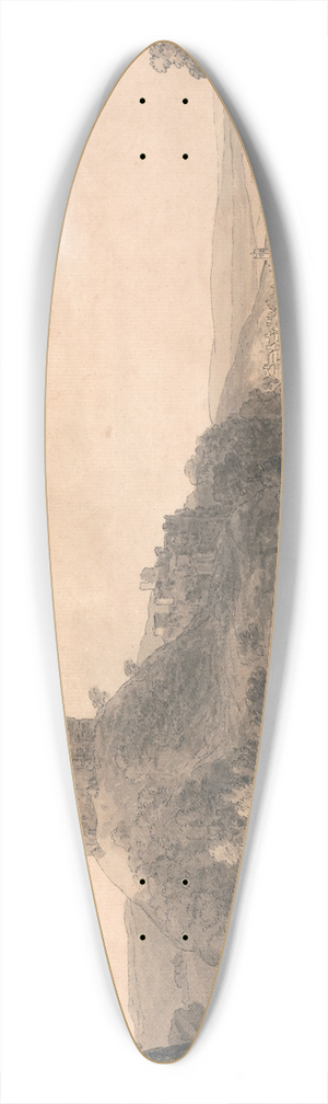 Francis Towne - Oakhampton Castle 39.3 inch art pintail longboard deck