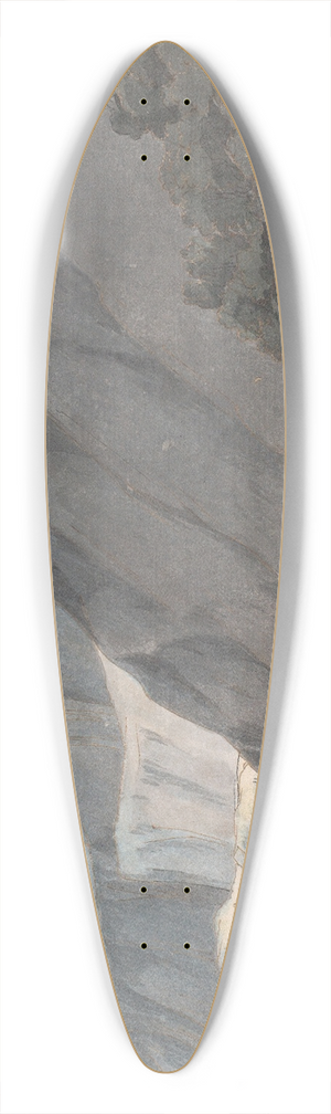 Francis Towne - View of Lake Como with Monte Leoni 39.3 inch art pintail longboard deck Francis Towne - View of Lake Como with Monte Leoni 39.3 inch art pintail longboard deck