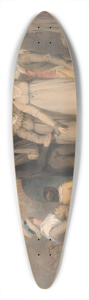 Francis Wheatley - Olivia Returns to Her Family 39.3 inch art pintail longboard deck