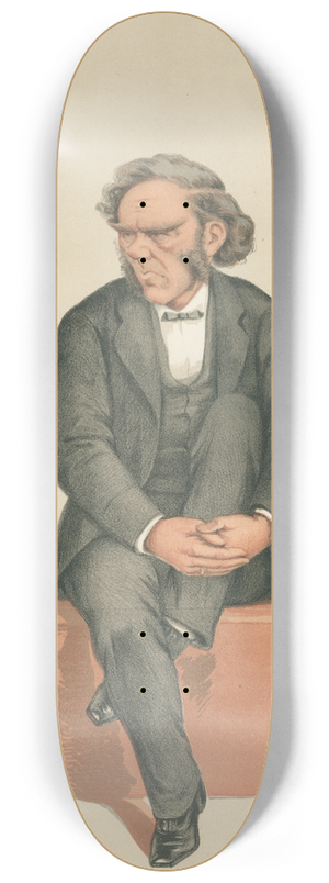 Carlo Pellegrini - Politicians  A man of position. Lord Lyttelton. 1 April 1871 8.25 inch art skate deck