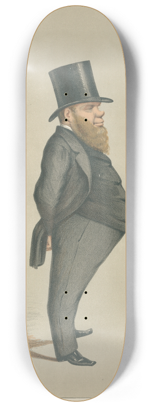 Carlo Pellegrini - Politicians  An Irish wit and Solicitor-General. Mr. Richard Dowse. March 25, 1871 8.25 inch art skate deck