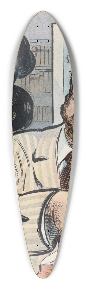 Frank Arthur Nankivell - During the investigation 39.3 inch art pintail longboard deck