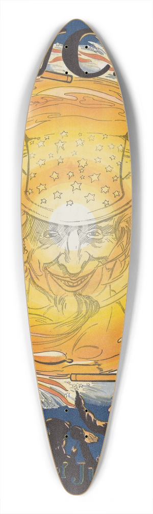 Frank Arthur Nankivell - fourth of July 1905 39.3 inch art pintail longboard deck
