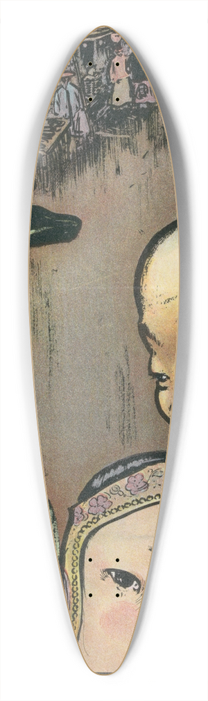 Frank Arthur Nankivell - The ultimate cause 39.3 inch art pintail longboard deck