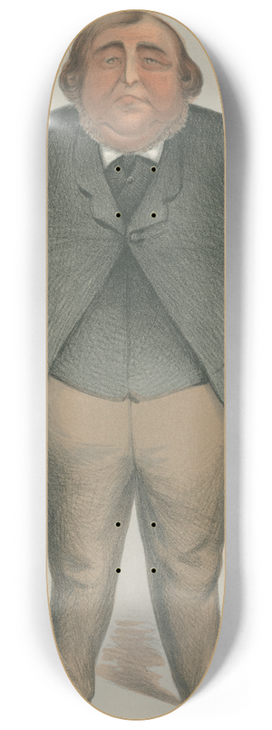 Carlo Pellegrini - Politicians  Baronet or butcher. Sir Roger Doughty Tichborne. 10 June 1871 8.25 inch art skate deck