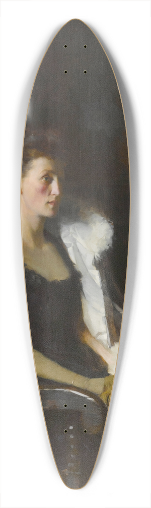 Frank Bramley - A portrait of Ethel Grace Bolitho, ne Maclead 39.3 inch art pintail longboard deck