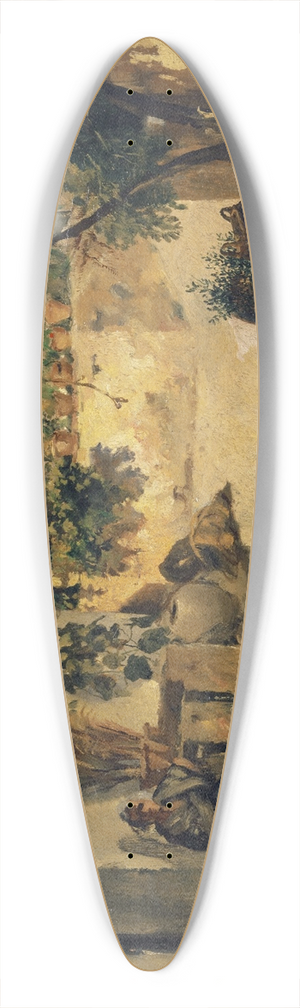 Frank Buchser - Spanish Pergola 39.3 inch art pintail longboard deck