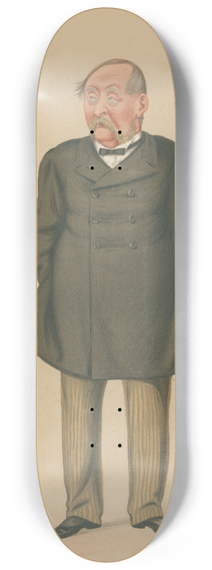 Carlo Pellegrini - Politicians; Bombay, The Right Hon. Sir William Robert Seymour Vesey Fitzgerald, May 2, 1874 8.25 inch art skate deck