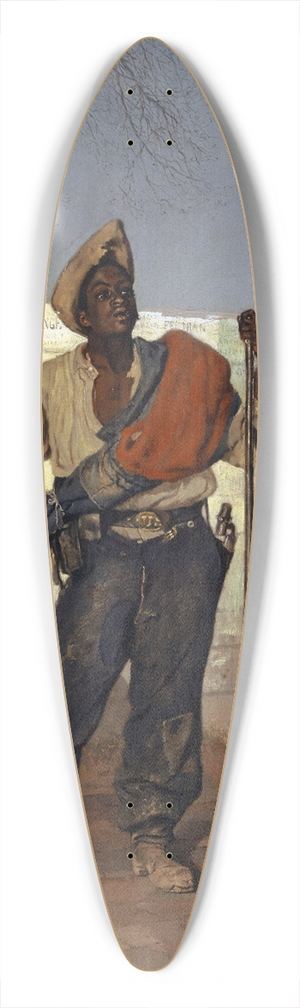 Frank Buchser - The Volunteers Return 39.3 inch art pintail longboard deck
