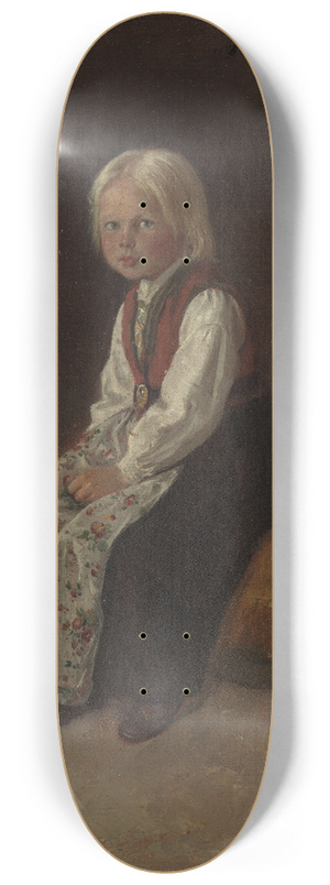 Adolph Tidemand - Portrait of Sella Larsdatter Vikr 8.25 inch art skate deck