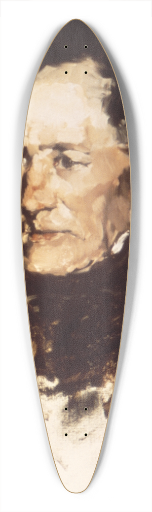 Frank Duveneck - Head of an Old Man 39.3 inch art pintail longboard deck