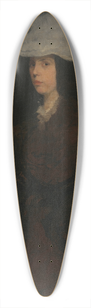 Frank Duveneck - Lady with Fan 39.3 inch art pintail longboard deck