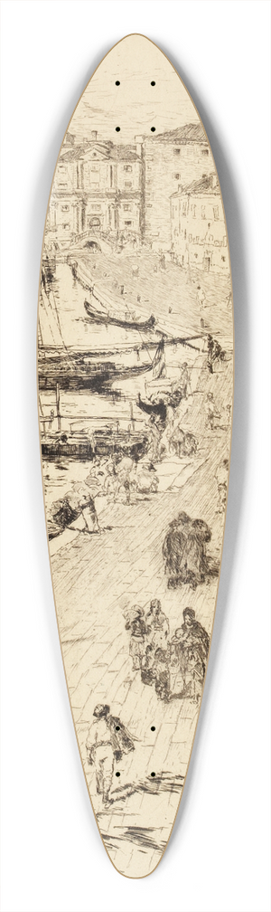 Frank Duveneck - Riva degli Schiavoni II 39.3 inch art pintail longboard deck