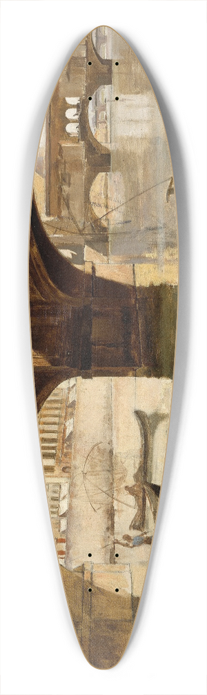 Frank Duveneck - The Bridges, Florence 39.3 inch art pintail longboard deck