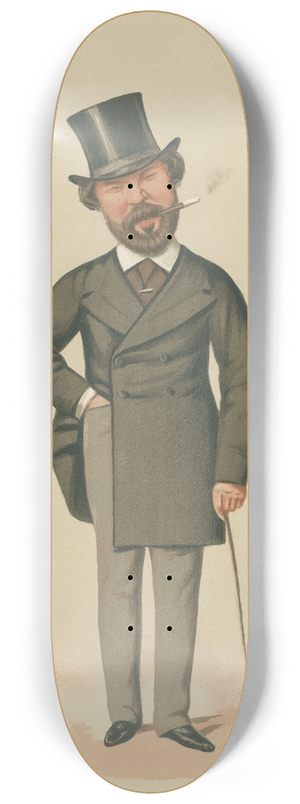Carlo Pellegrini - Politicians  Modest assurance. Mr. Henry du pre Labouchere. 7 November 1874 8.25 inch art skate deck