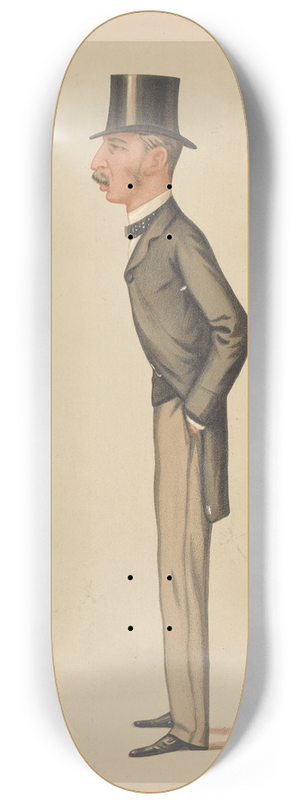 Carlo Pellegrini - Politicians  North Northamptonshire. Lord Burghley. April 16, 1887 8.25 inch art skate deck