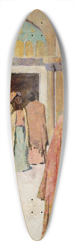 Frank Edwin Scott - Femmes pres des Escaliers no. I 39.3 inch art pintail longboard deck Frank Edwin Scott - Femmes pres des Escaliers no. I 39.3 inch art pintail longboard deck