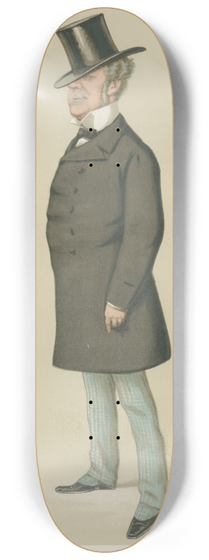 Carlo Pellegrini - Politicians  Property and Principle. Earl Fitzwilliam. September 14, 1878 8.25 inch art skate deck