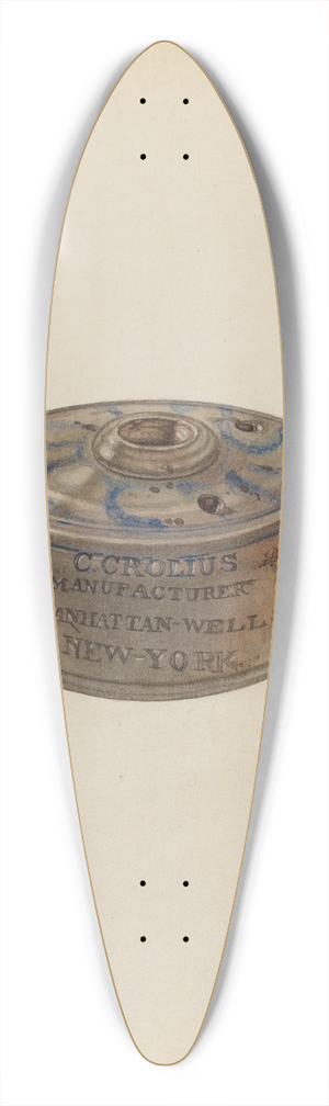 Frank Fumagalli - Inkwell 39.3 inch art pintail longboard deck