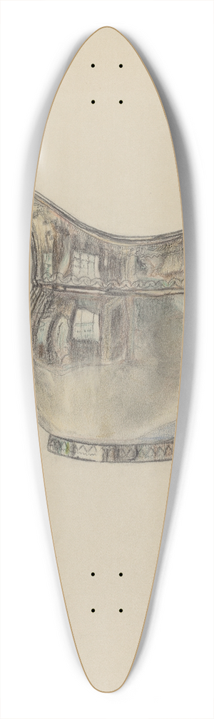 Frank Fumagalli - Silver Pitcher 39.3 inch art pintail longboard deck