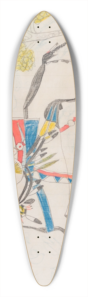 Frank Henderson - Night Skirmish 39.3 inch art pintail longboard deck