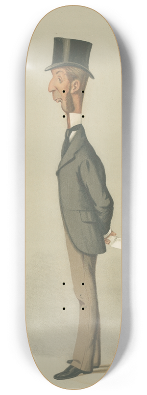 Carlo Pellegrini - Politicians  the lash. Mr. Rowland Winn. 29 August 1874 8.25 inch art skate deck