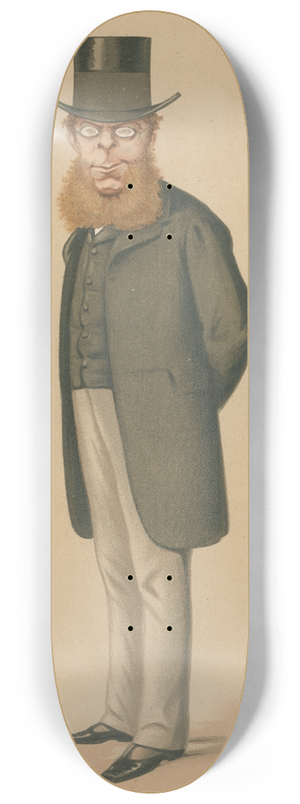 Carlo Pellegrini - Politicians  The new man. The Rt. Hon. Richard Assheton Cross. May 16, 1874 8.25 inch art skate deck