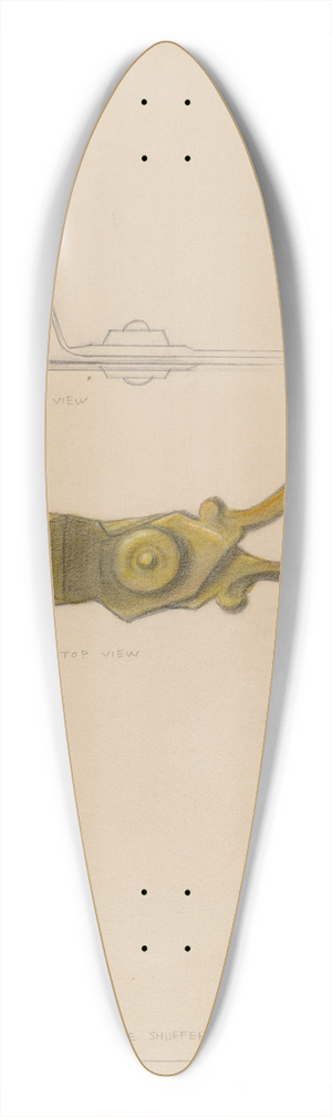 Franklin C. Moyan - Snuffer 39.3 inch art pintail longboard deck