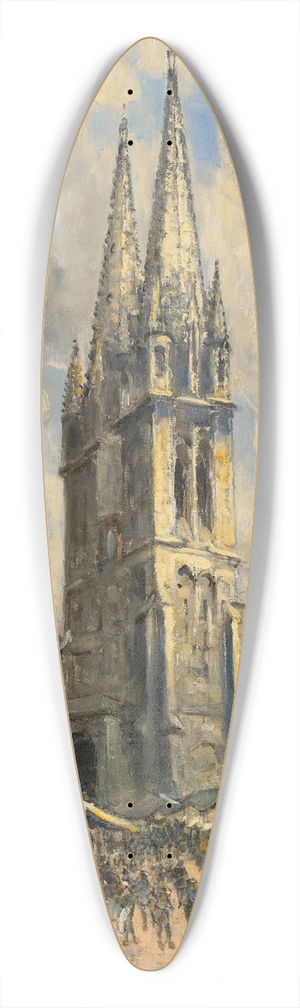 Frank Myers Boggs - Eglise En Normandie 39.3 inch art pintail longboard deck