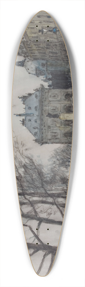 Frank Myers Boggs - Le quai Malaquais 39.3 inch art pintail longboard deck