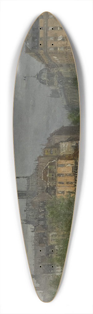 Frank Myers Boggs - View ofParis 39.3 inch art pintail longboard deck