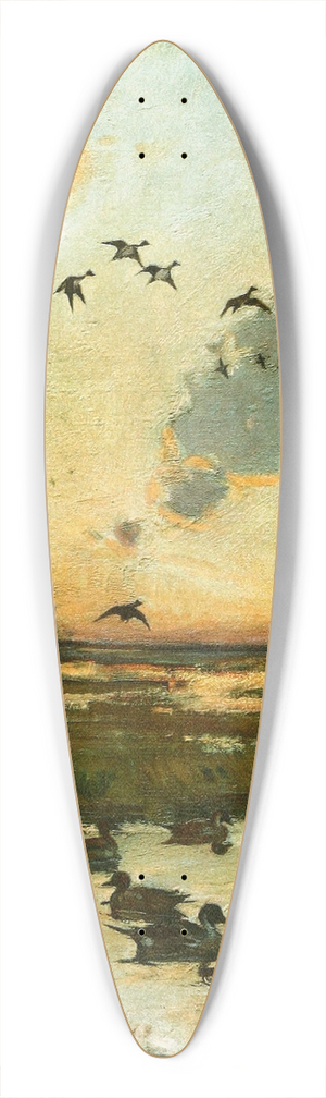 Frank Weston Benson  - The Duck Marsh 39.3 inch art pintail longboard deck