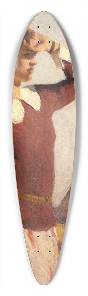 Frank Weston Benson  - The Watcher 39.3 inch art pintail longboard deck