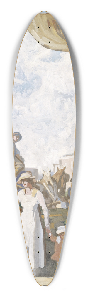 Frank Wilcox - The Old Market, Cleveland 39.3 inch art pintail longboard deck