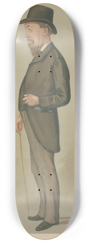 Carlo Pellegrini - Sports, Miscellaneous, Chess; Chess, Mr. J. H. Blackburne, June 2, 1888 8.25 inch art skate deck