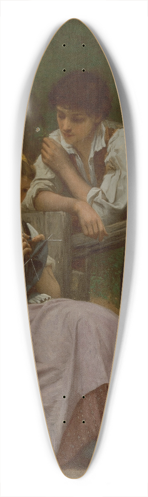 Franois Alfred Delobbe - The demure maiden 39.3 inch art pintail longboard deck