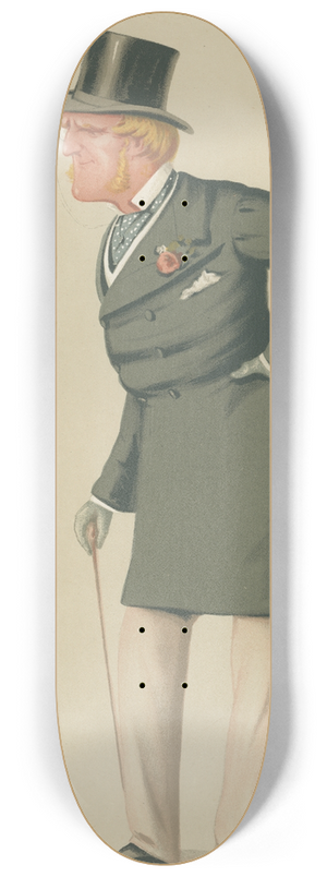 Carlo Pellegrini - Turf Devotees; A Turf Reformer, Mr. Henry Chaplin, December 5, 1874 8.25 inch art skate deck