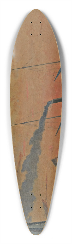 Franois Bocion - Sunset Atmosphere 39.3 inch art pintail longboard deck