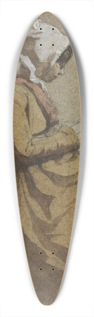 Franois Bonvin - La Brodeuse 39.3 inch art pintail longboard deck